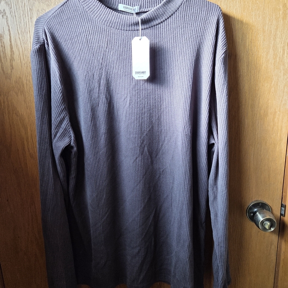 NWT COOFANDY Men's Charcoal Crewneck Thermal Large - Picture 2 of 5